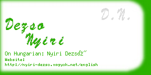 dezso nyiri business card